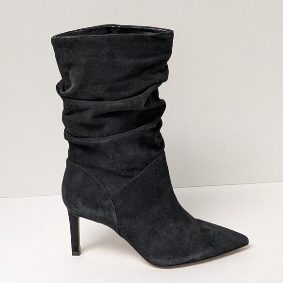 Vince Camuto Qinta Slouch Booties, Black Suede, Women's 6 M - Picture 2 of 7